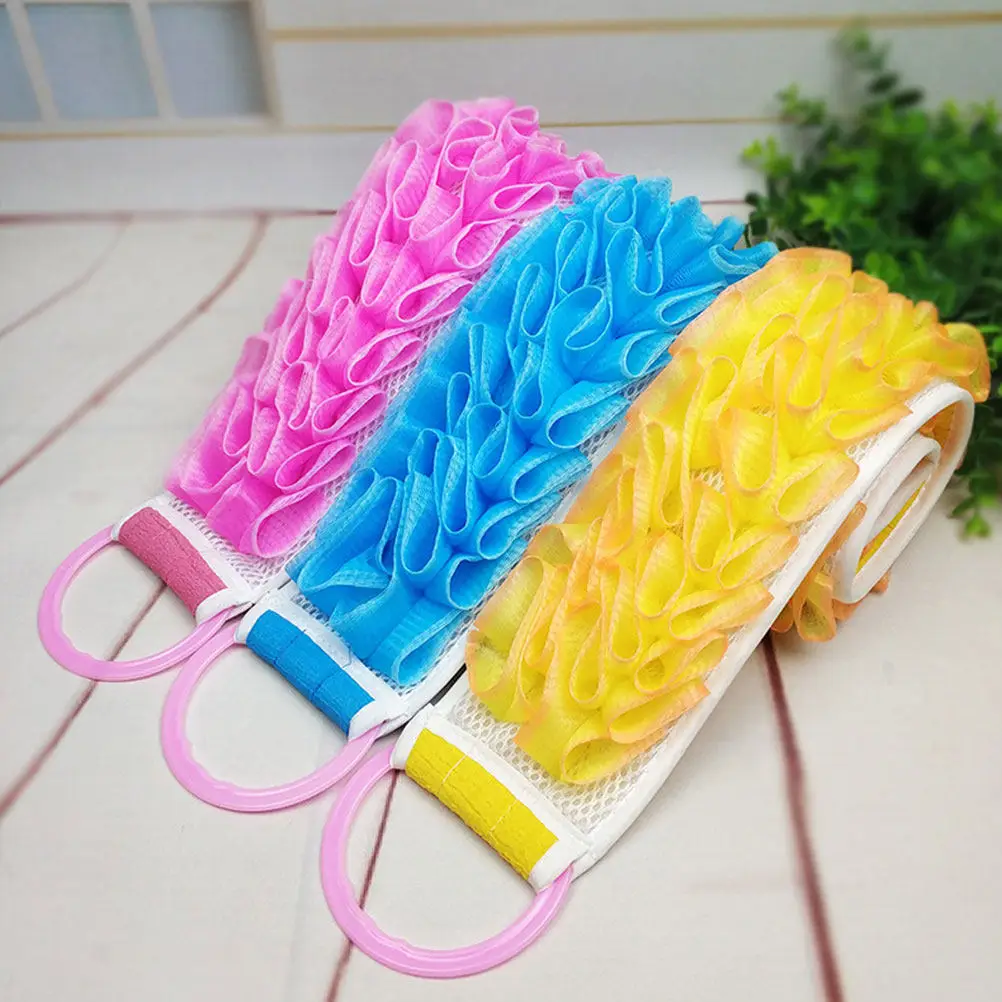 

3Pcs Back Scrubber Pad Double Sided Thickened Bath Towel Mesh Polyester Silk Exfoliating Skin Cleaner for Deep Cleaning and