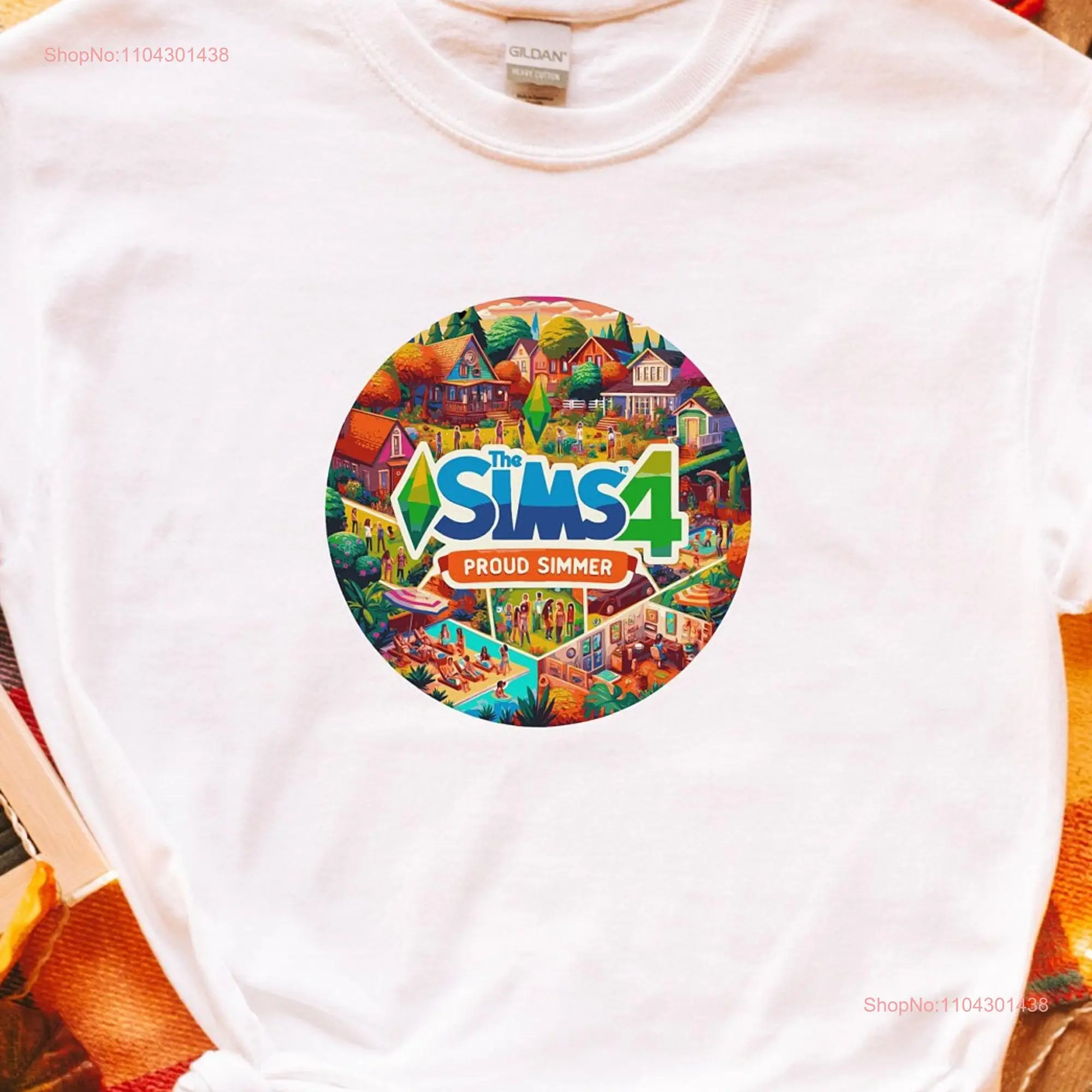 Simmer T Shirt Sims 4 Proud Gamer for Her Him long or short sleeves