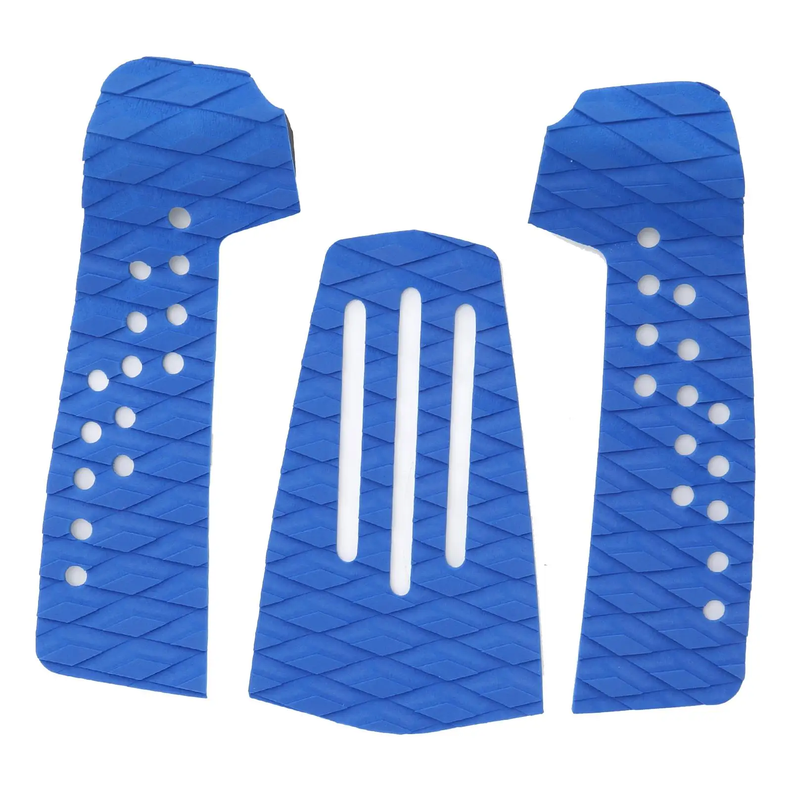 3 Pcs Anti-Skid Surfboard Traction Pad Kit - Moisture-Proof Deck Mat for Skimboarding Accessories