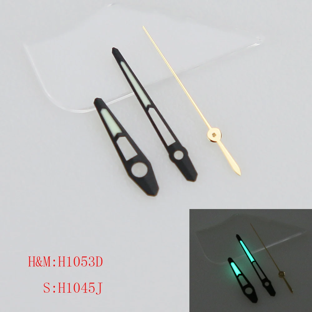 1053 Cut Face Super C3 Green Luminous  Fit NH34 35 36 38 70 Automatic Movement SKX007 Watch Hands