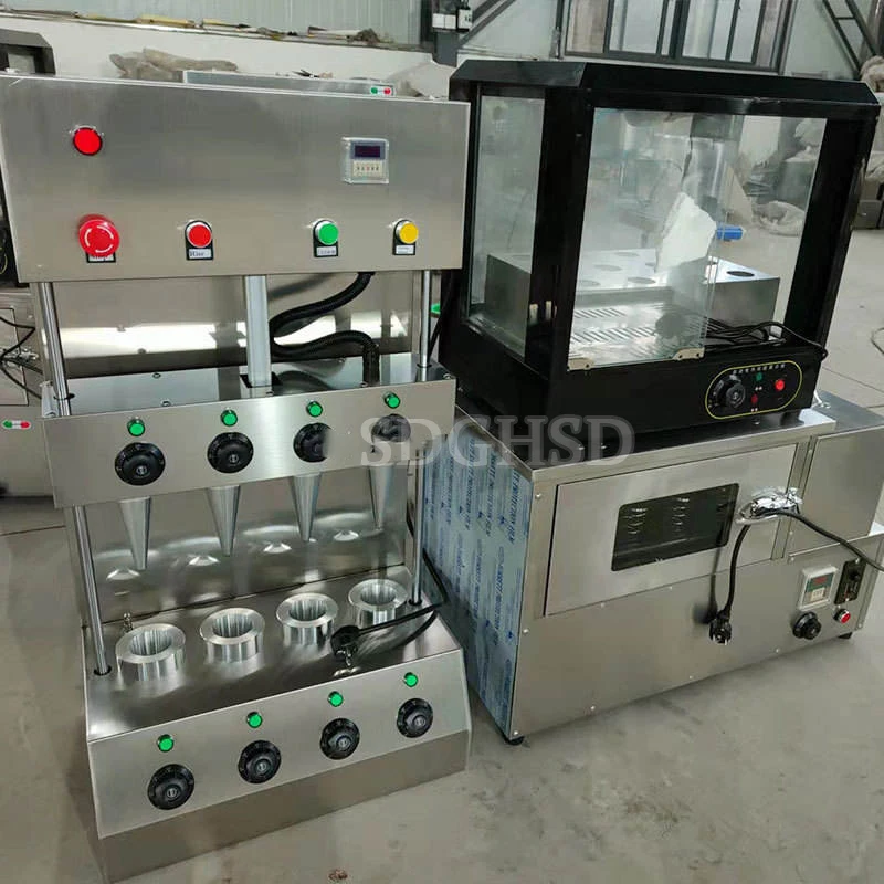 110v 220v Commercial Ice Cream Pizza Cone Making Machine Pizza Baking Oven Rotating Ovens Pizza Cone Showcase