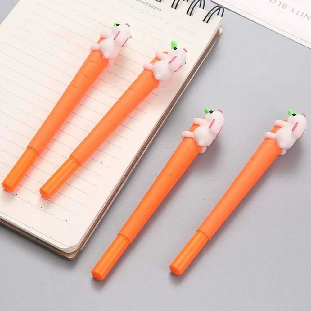 12 pcs Carrot Bunny Rabbit Gel ink Pen,Easter Gift Easter Party Decoration
