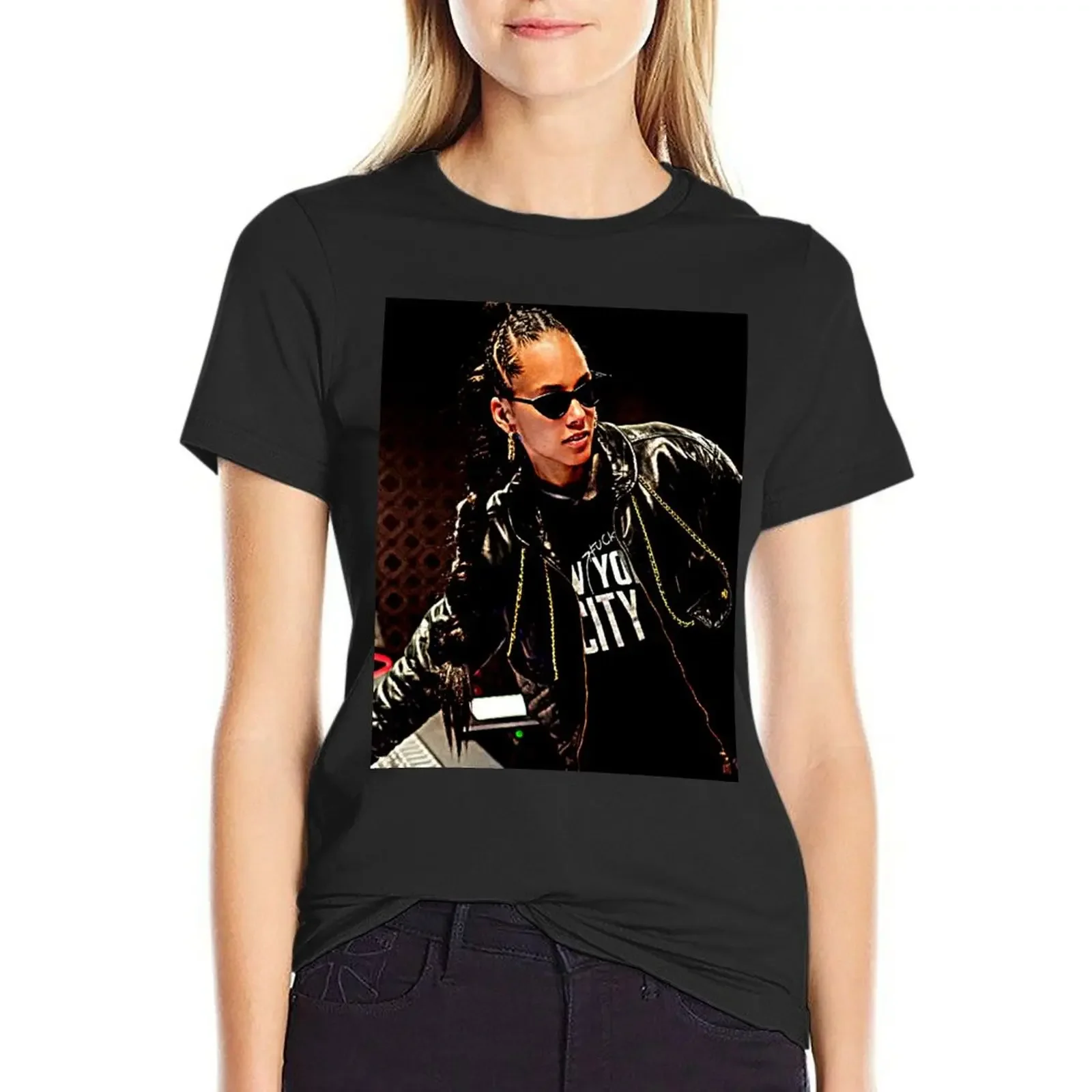 

Alicia Keys T-Shirt shirts graphic tees customs design your own funny summer clothes tshirts for Women