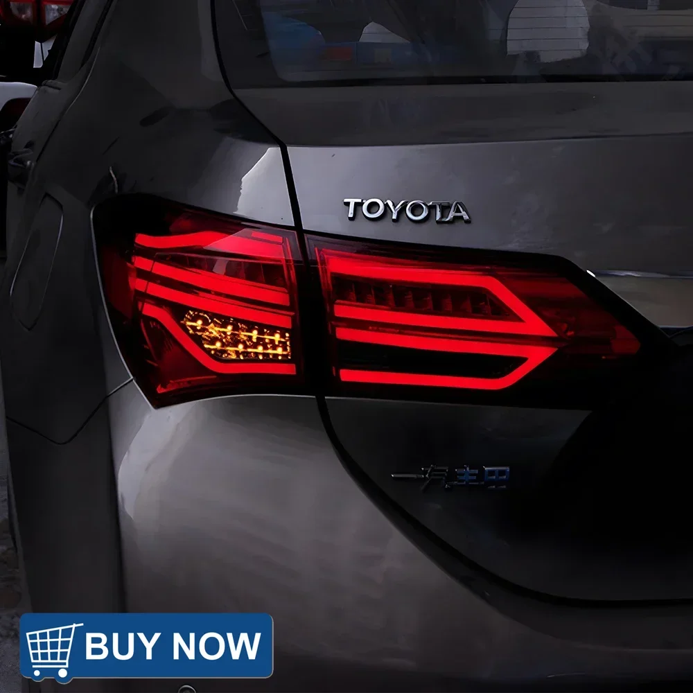 

Для Toyota Corolla 2014-2018 автоматические задние фонари в сборе, обновление, высокая конфигурация, светодиодные автомобильные задние фонари, аксессуары Plug and Play