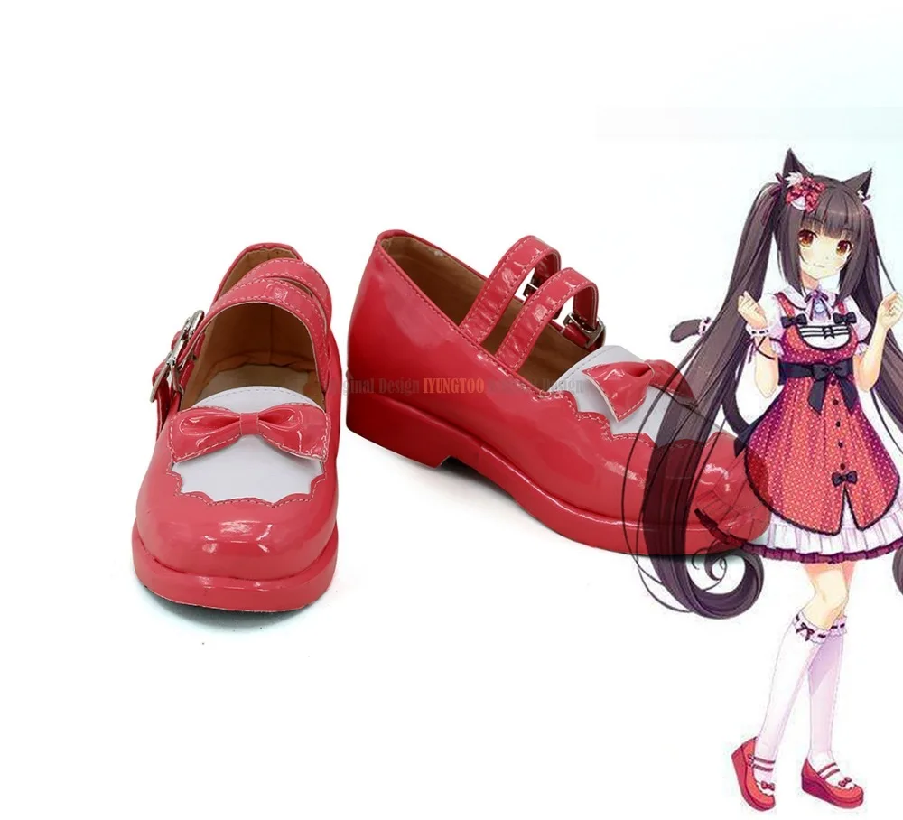 

Chocola Shoes Cosplay NEKOPARA Chocola Vanilla Cosplay Shoes Red Boots Custom Made