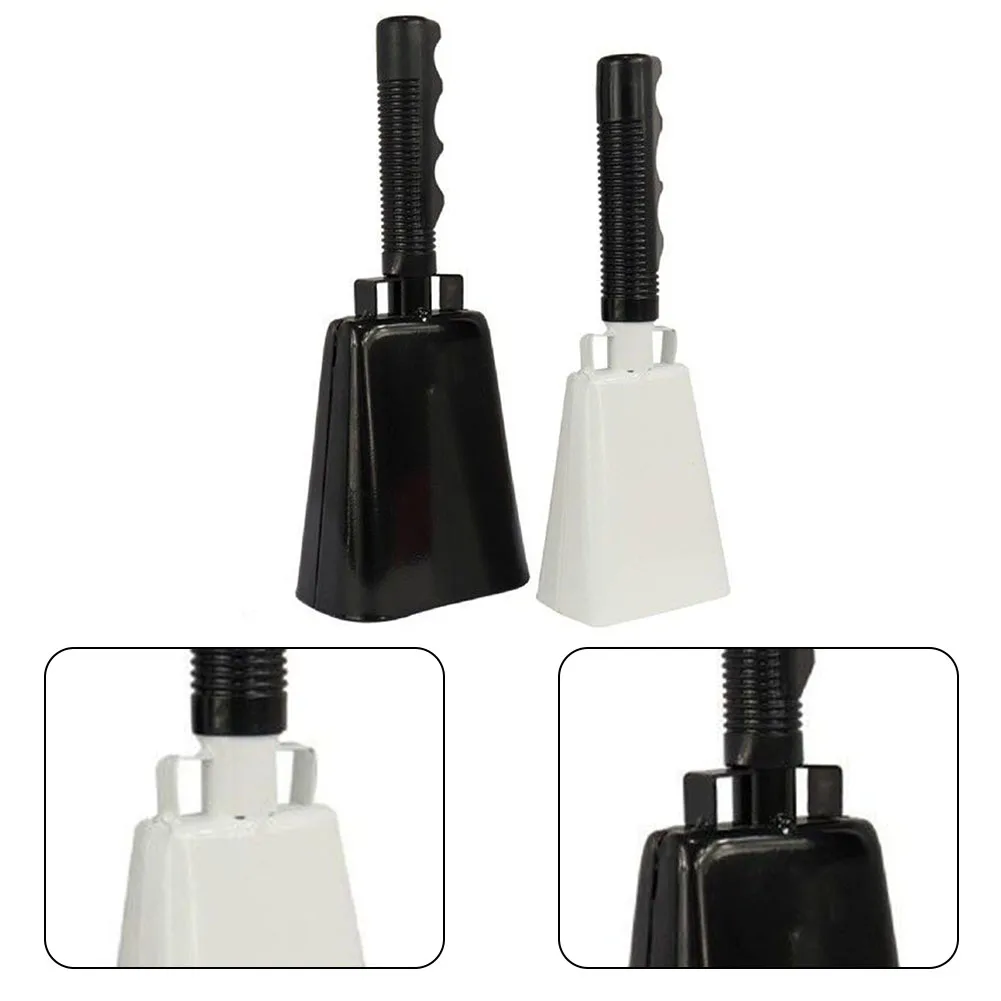 1x Cow Bell Steel Cowbell With Handle Hand Percussion For Party Sport Events Cheering Bell Hand Call Bell Loudly For Concert