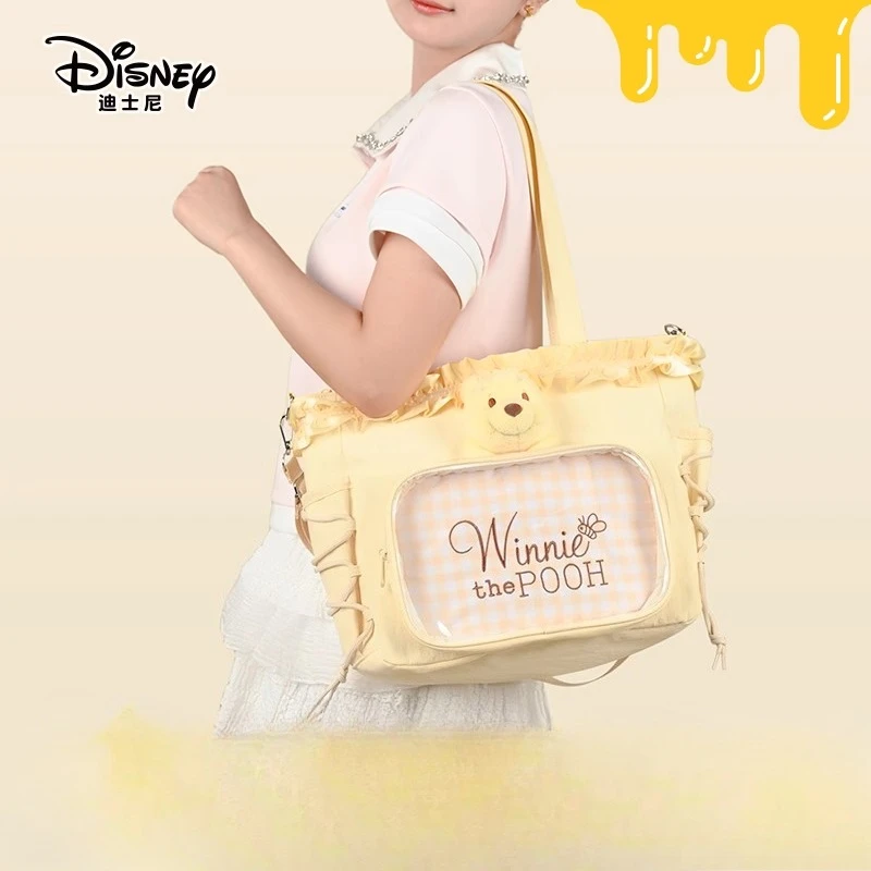 

Disney Winnie the Pooh Mini Backpack Crossbody Bag Cute Yellow Shoulder Bag for Women Girls Cartoon Casual Spring Summer Gift