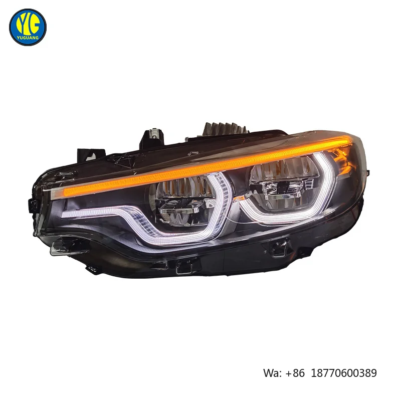 YU GUANG for BMW Front Light 4 Series F33 F32 F80 F82 Headlight 2013 2020 Lci Front Lamp Upgrade LED Head Lamp Yellow Switch DRL