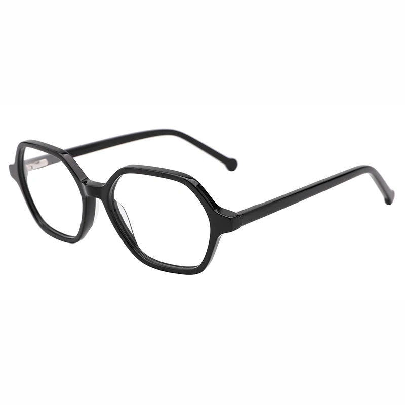 

Kirka Women's Acetate Flat Cat Eyewear Crystal Laminating Frames Wide Temples Myopia Optic Glasses WD1562