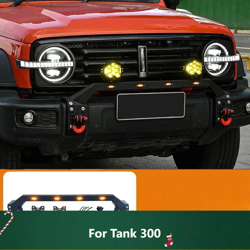 New! For WEY GWM Tank 300 Off-road 4x4 Car Stainless Steel Cowherd Bumper Front Bumper Special Accessories Upgrade Modification