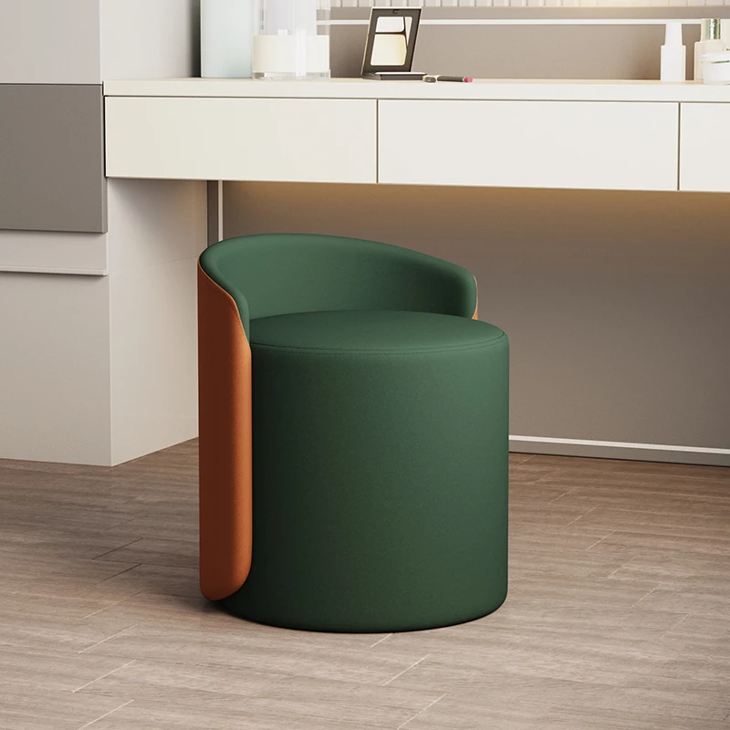

Light Luxury Cashmere Dressing Stool Nordic Living Room Chair With Backrest Bedroom Makeup Tables Stools Furniture Sofa Bench