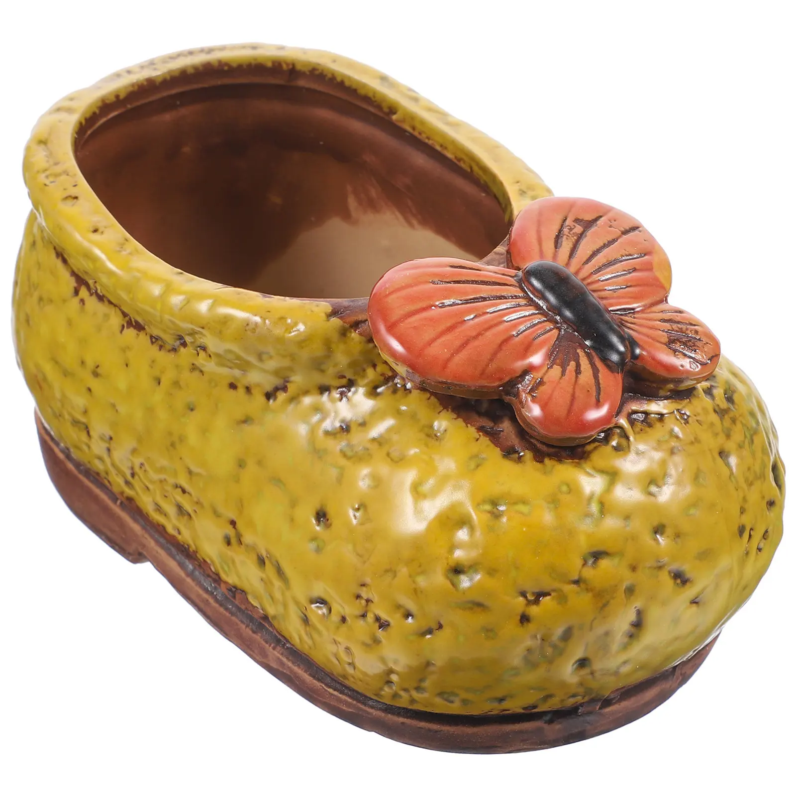 1Pcs Boot Flower Planter Ceramic Shoe Shape Pot Decorative Flowerpot Succulent Cactus Bonsai Container Home Garden Room Decor