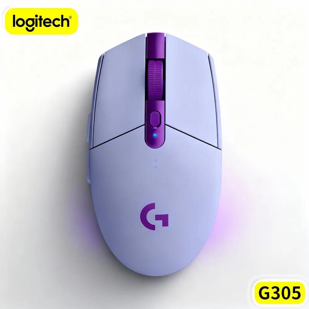 Logitech G305 LIGHTSPEED Gaming Mouse Wireless 6 Programmable Buttons Tactile Click HERO 12000 DPI PC Mac