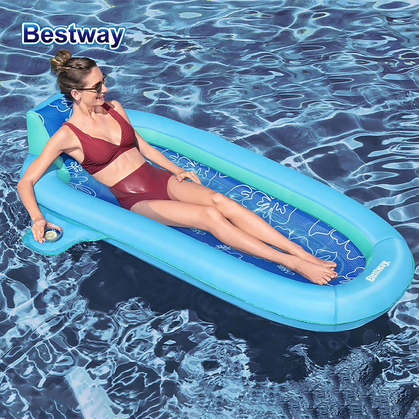

Bestway 43733 Inflatable Pool Floating Chair, Inflatable Leisure Chair, Swimming Sun Chair, Sofa Folding Leisure Chair, Suitable