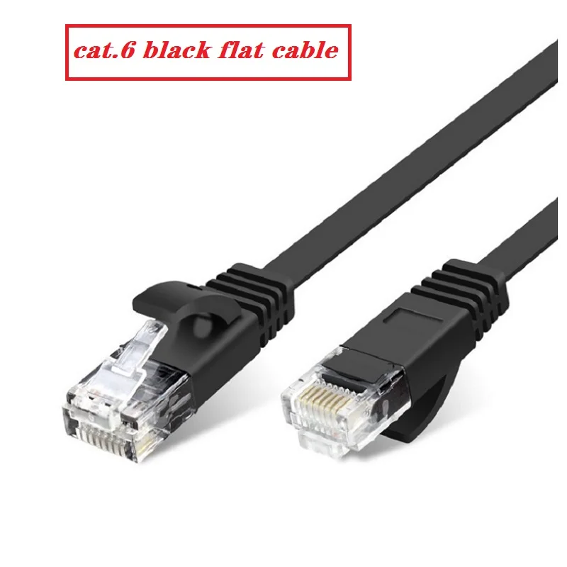 

0.25m0.5m 1m 1.5m2M 3m 5m 10m 15m30m Pure copper wire CAT6 Flat UTP Ethernet Network Cable RJ45 Patch LAN cable white / black