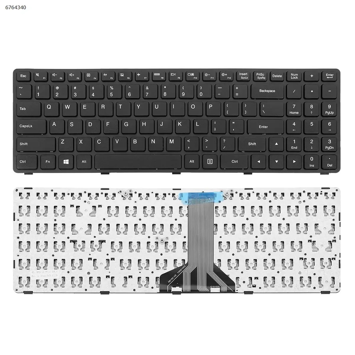

Клавиатура ноутбука США для Lenovo Ideapad 100-15IBD B50-50 Small Enter Black Frame