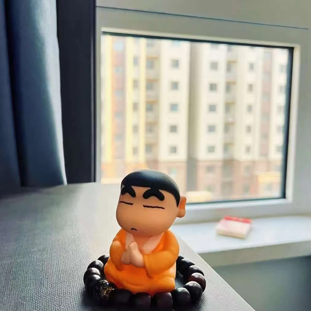 Crayon Shin Chan Cos Buddha Good Luck Compassion Actionfigur Lustige Kawaii-Puppe Hochwertiges PVC-Modell Sammlerspielzeug – Detail 6