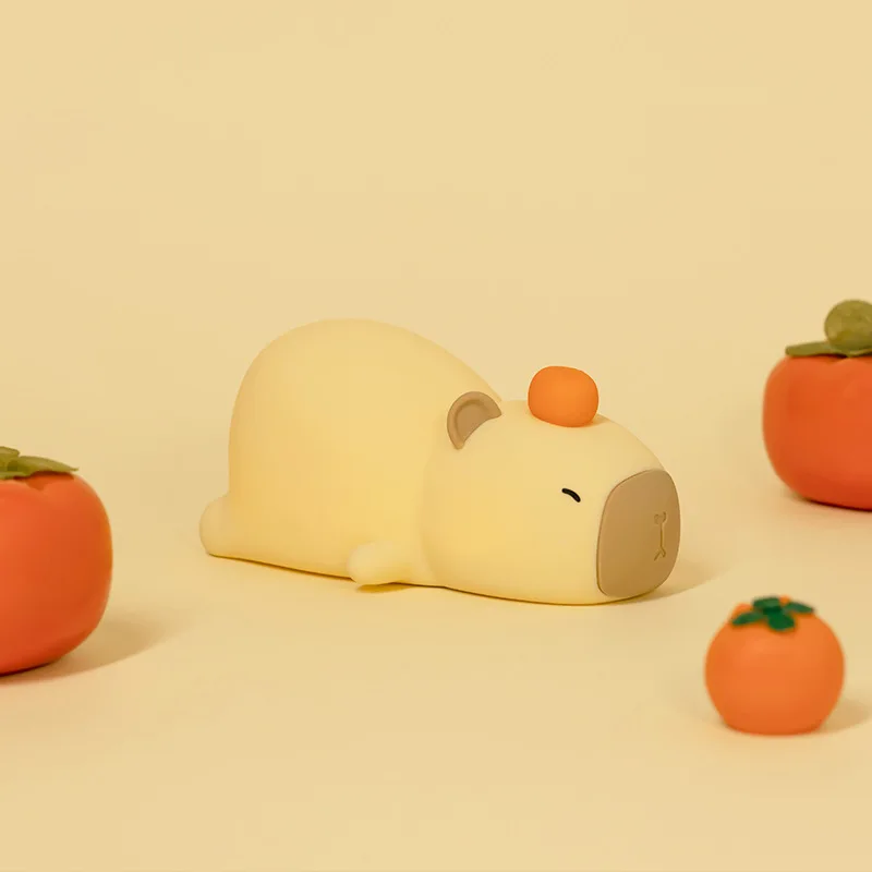 Cute Capybara Night Light Usb Rechargeable,Touch Control, Adjustable Brightness Bedroom Lamp,Perfect Birthday Or Christmas Gift