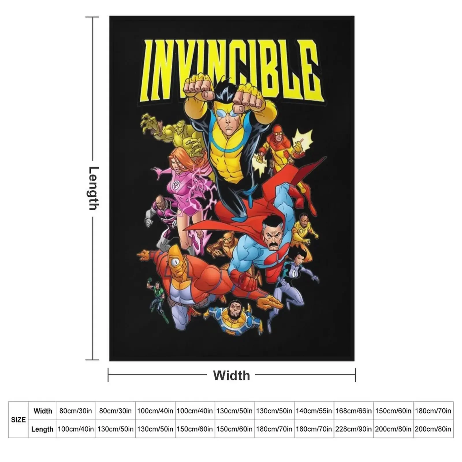 Invincible Invincible Cartoon Throw Blanket Thin heavy to sleep Kid'S Shaggy Blankets