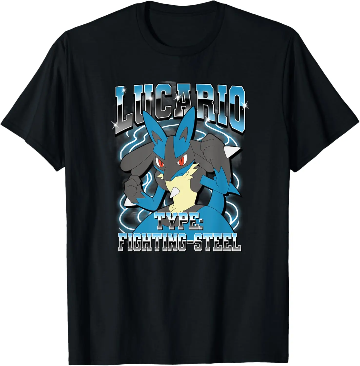 

MINISO X Pokémon Lucario Type: Fighting-Steel Poster T-Shirt