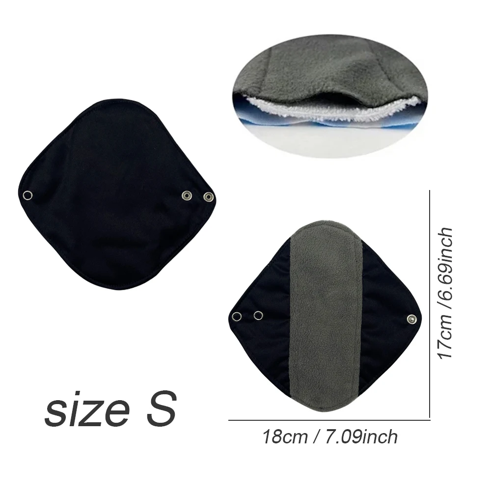 10 قطع مجموعة منصات الحيض قابلة لإعادة الاستخدام للنساء قابل للغسل الخيزران الفحم المناديل الصحية صديقة للبيئة القماش فترة منصات #3