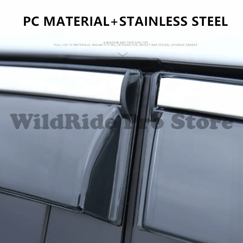 1 مجموعة سيارة الطقس الدروع ل Changan ALSVIN V3 V5 V7 الشمس المطر الحرس حقن الرياح منحرف نافذة تنفيس قناع اكسسوارات السيارات #4