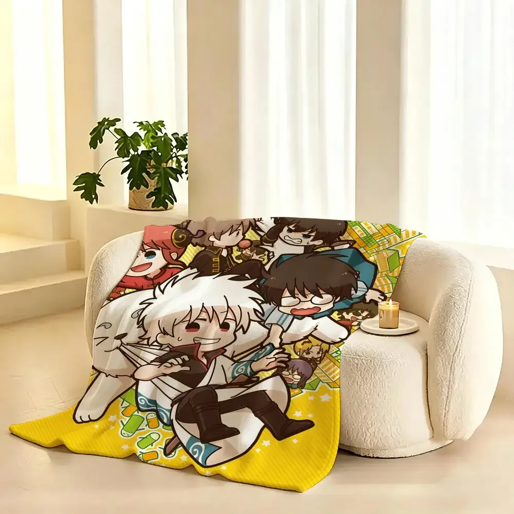 Gintama Throw Lightweight 240g Flannel Blanket Soft Skin-friendly for Summer Cooling