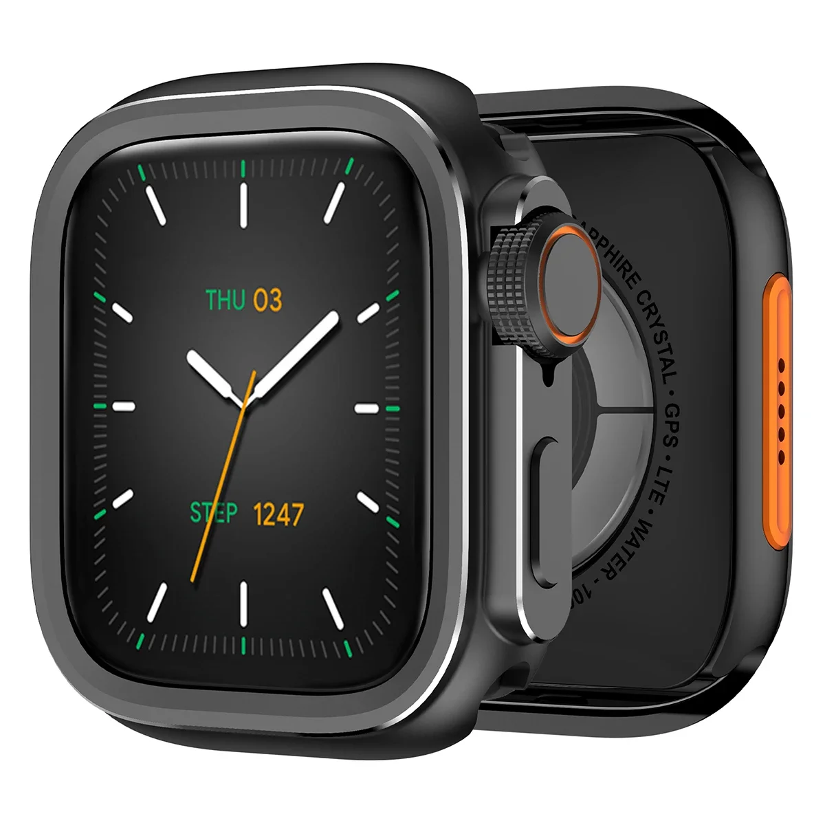 Metallrahmen-Schutzhülle für Apple Watch 46mm 45 44mm Schutzabdeckung für iWatch Serie 11 10 9 8 7 6 5 SE Umbau auf Ultra 3 49mm