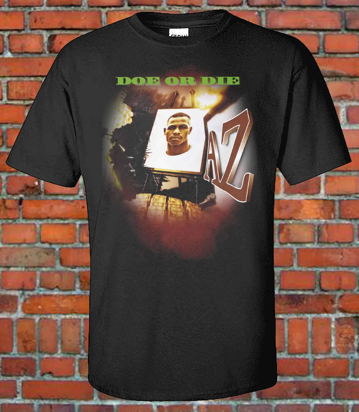 

Классический альбом AZ Doe или Die в стиле хип-хоп, Обложка Nas, прочная графическая футболка