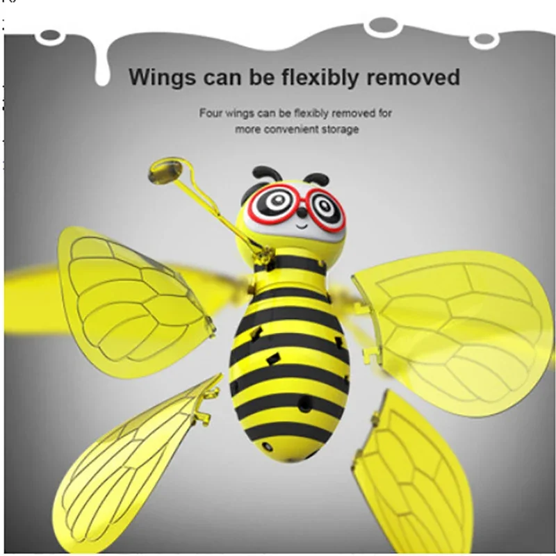 Mini Drone Induction by Hand Bee UFO Toys for Kids Bee Drones Gifts RC Helicopter Quadrocopter Drone Induction Fairy Flying Ball