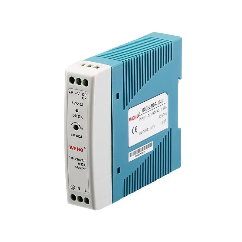 Switching Power Supply Industrial Mini Transformer Din Rail Single Output 5V 12V 24V AC To DC Converter MDR-10W 20W 40W 60W 100W