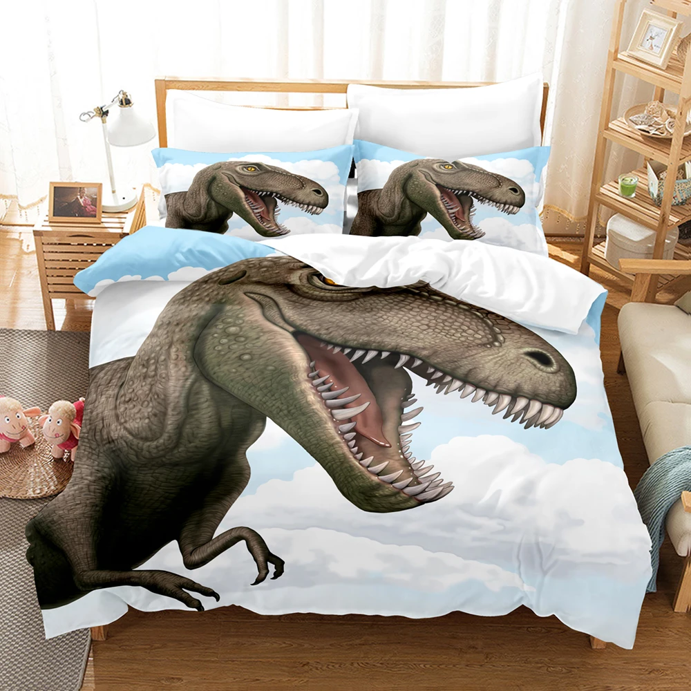 3D The Dinosaur Bedding Sets Duvet Cover Set With Pillowcase Twin Full Queen King Bedclothes Bed Linen