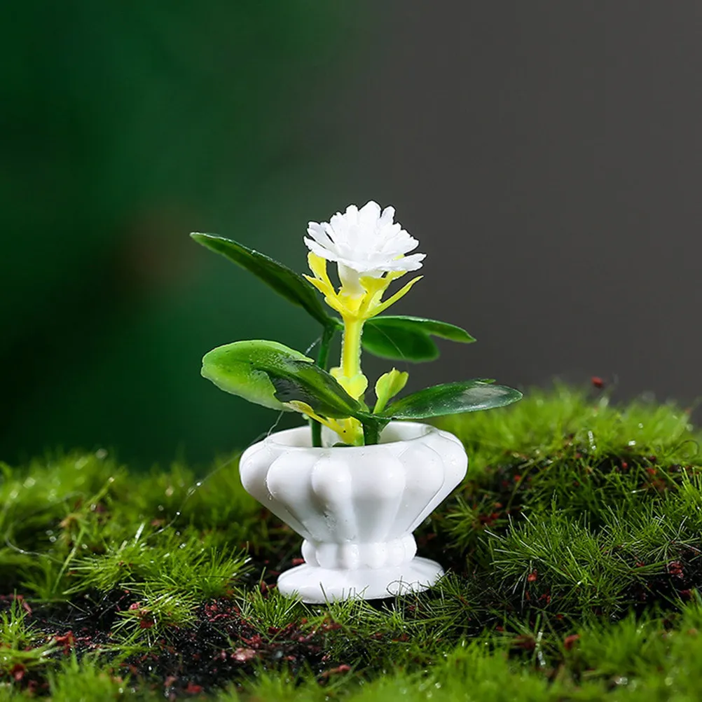 

Набор из 8 миниатюрных искусственных растений бонсай из смолы для декора кукольного домика, маленьких домиков, декоративных аксессуаров для интерьера и сада