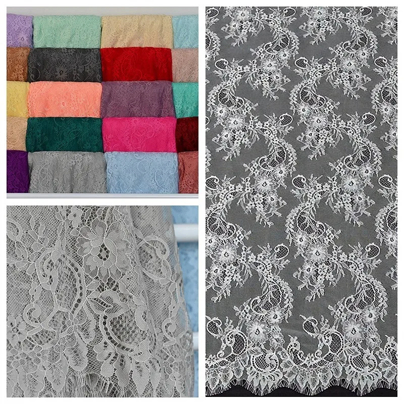 

1.5M Wide, High-quality Fashionable Eyelashes, Lace Fabric, Handmade Clothing, Wedding Dresses, Dresses, Decorative Accessories