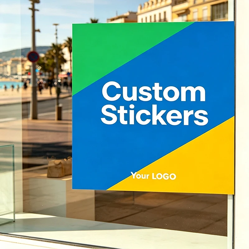 Custom Adhesive Stickers Personalized Logo Waterproof Decals Store Front Glass Package Sealing Promotion Business Activities