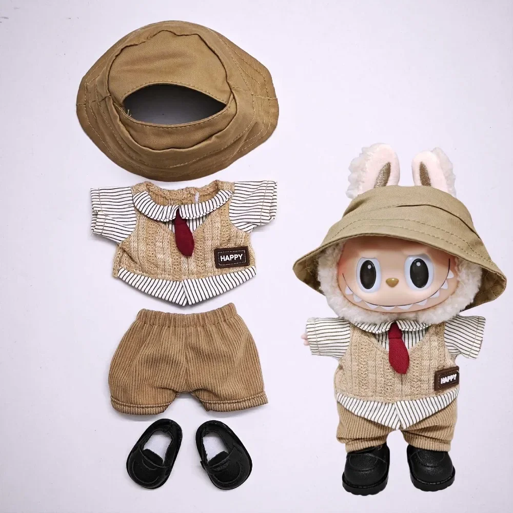 

Для 15/17 см куклы Лабу, одежда, наряд, шляпа, одежда, аксессуары для кукол, переодевание, платье для сидения, вечерние игры, подарок, игрушки «сделай сам»