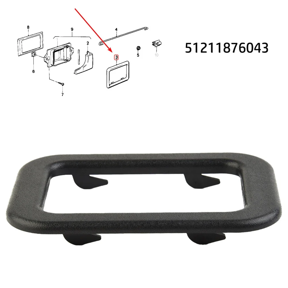 Car Interior Door Handle Cover Trim Bezel- For BMW- E30 E28 E24- E23 318i 325e 325i 325is- 524TD 528E- 533i 633csi- 51211876043-