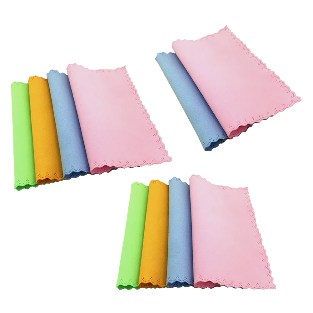 

10pcs Microfiber Cleaning Cloths Soft Reusable 6x7inches Wipes For Screen Lens Eyeglasses Watches Jewelry Dust Free