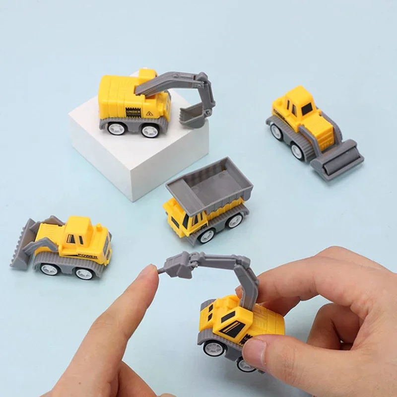 10pc Toys Car Bag Party for Excavator Back Engineering Birthday Pull Favors Kids Pinata Construction Treat Mini Filler
