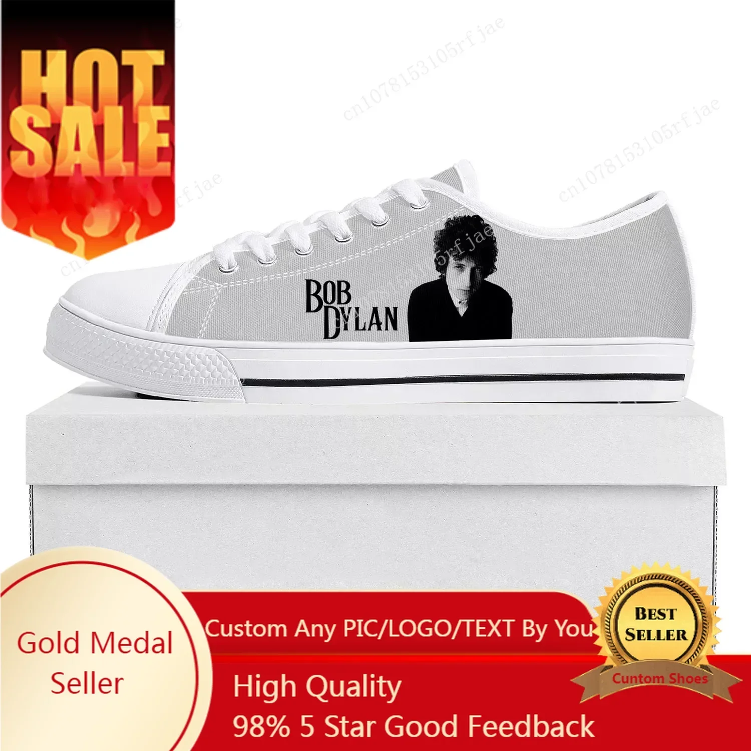 Bob Dylan Rock Singer Songwriter Art Low Top Sneakers Mens Womens Teenager Canvas Sneaker Couple Shoes Custom Shoe