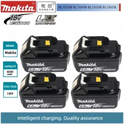 18V 6.0Ah Makita originale con sostituzione LED agli ioni di litio LXT BL1860B BL1860 BL1850 batteria ricaricabile per utensili elettrici Makita