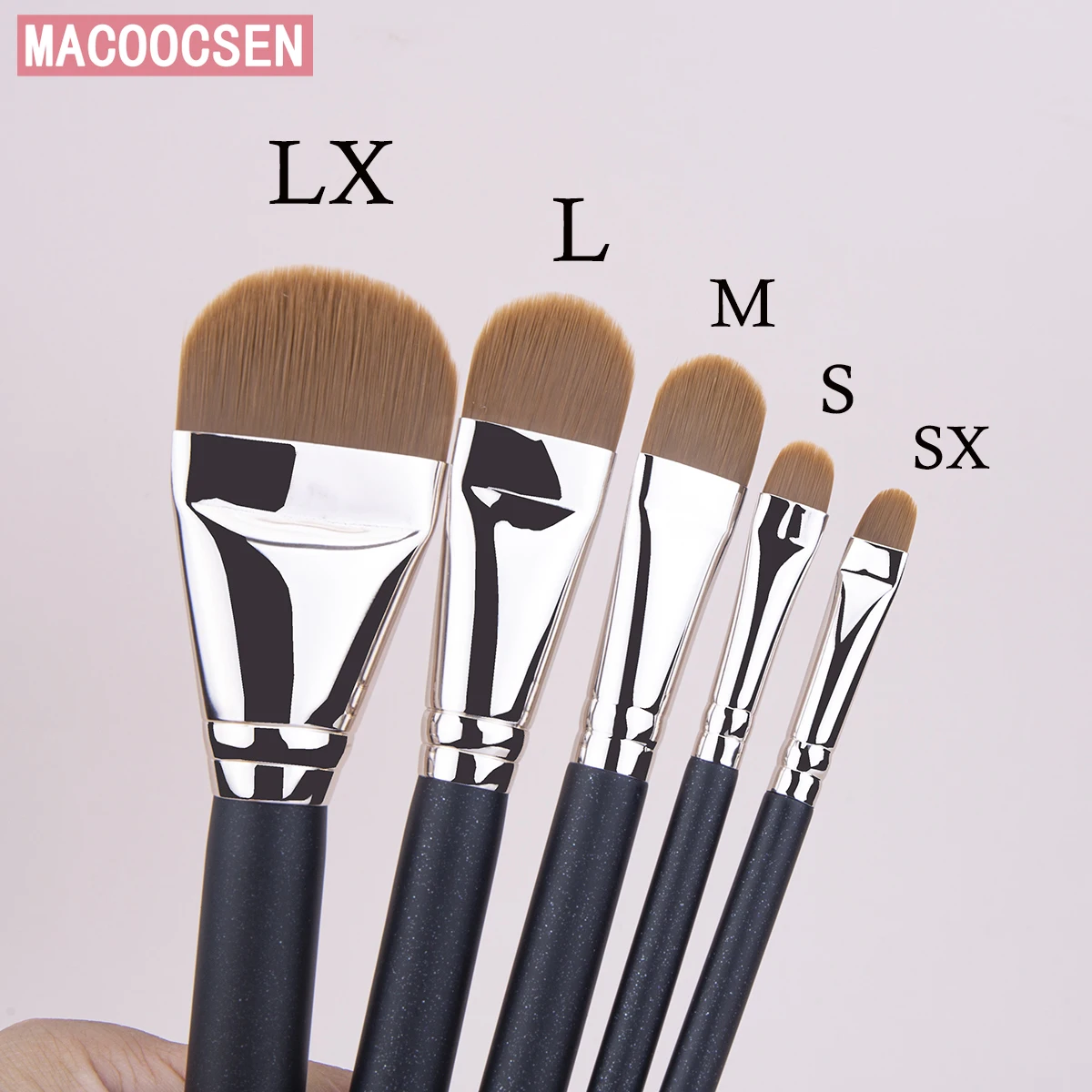 5 PCS Ultra-thin Liquid Foundation Concealer Makeup Brushes 5 Types Sizes Contour Foundation Cream Concealer Make-up Tool