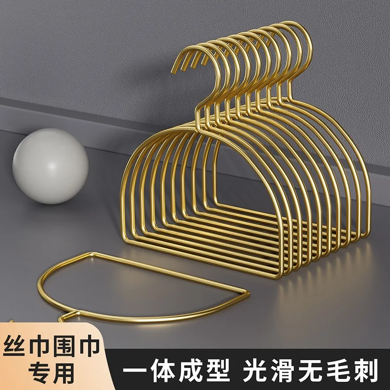 

5pcs Nordic Gold Scarf Hanger Large Ring Design Multifunctional Rack for Scarf Tie Belt Hook Home Wardrobe Storage Organizer