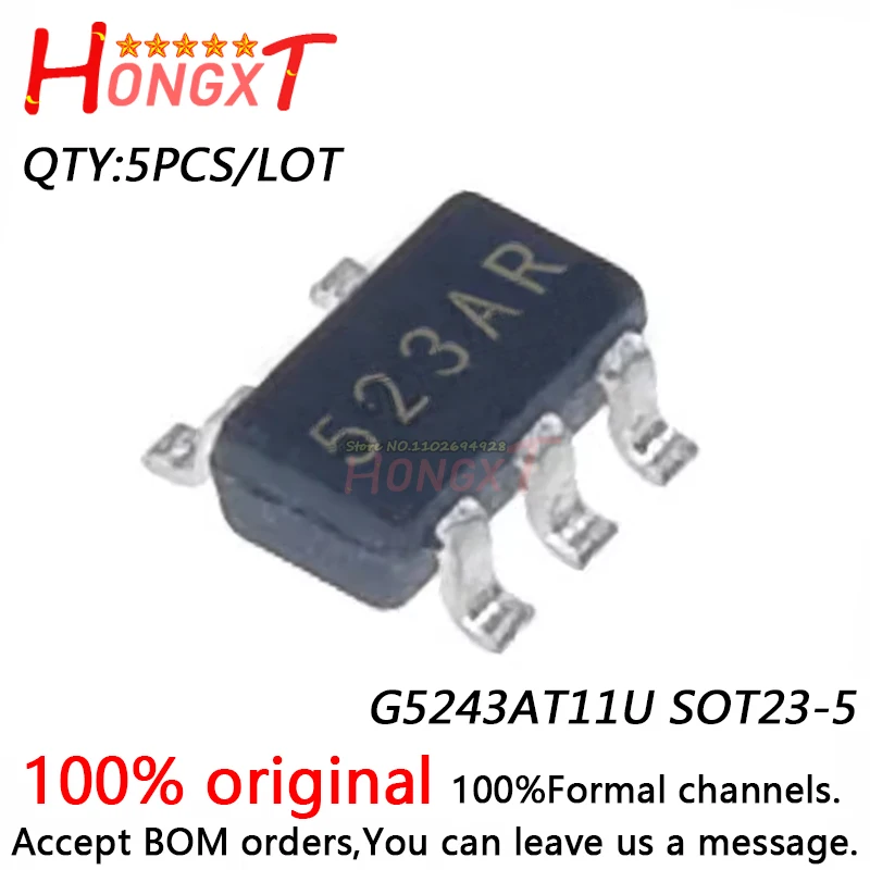 5PCS 100% NEW  G5243AT11U  SOT23-5.Chipset