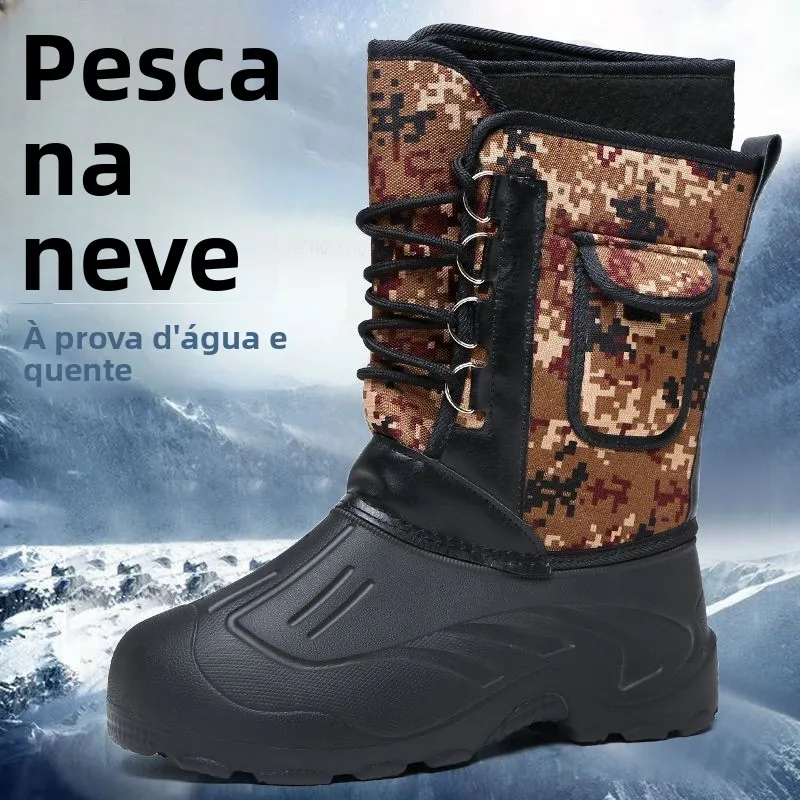 ultra-light-thick-bottom-winter-snow-boots-men's-pure-fleece-outdoor-waterproof-non-slip-cotton-shoes-cold-resistant-boots