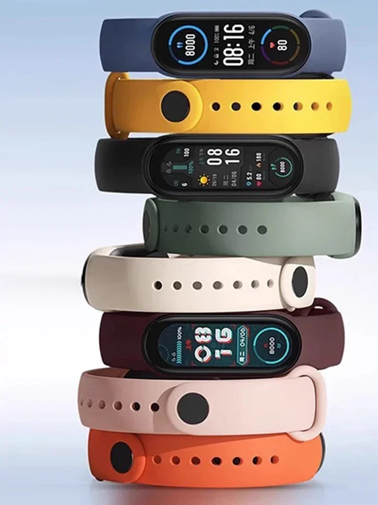 

Ремешок для часов Xiaomi Mi Band 7 6, силиконовый ремешок Miband6 NFC, высококачественная замена correa mi band 7 6 3 4 5, спортивные ремешки для часов
