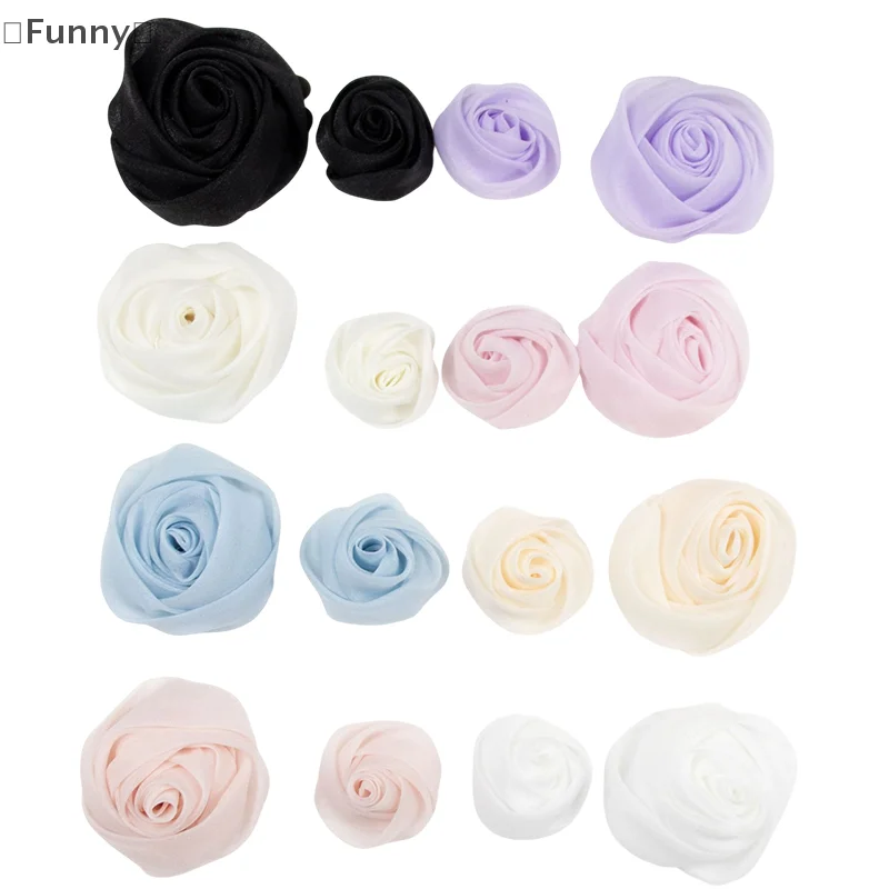 مشبك شعر من القماش الساتان واللؤلؤ الوردي على شكل ورود عصرية وإكسسوارات للشعر بمشبك جانبي #1