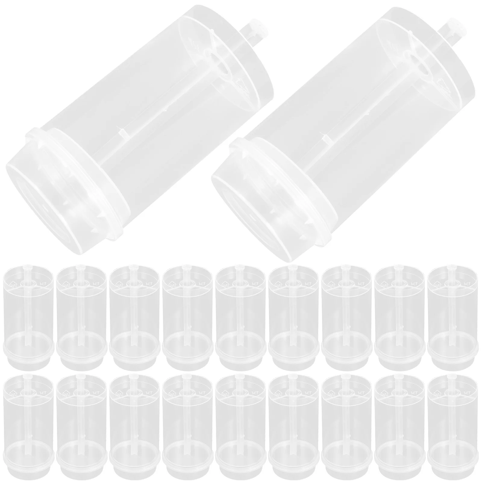 

30pcs Cake Push Molds Containers Round Shape PP Material Reusable Leakproof for Baking Dessert Ice Cream Jelly Cheese