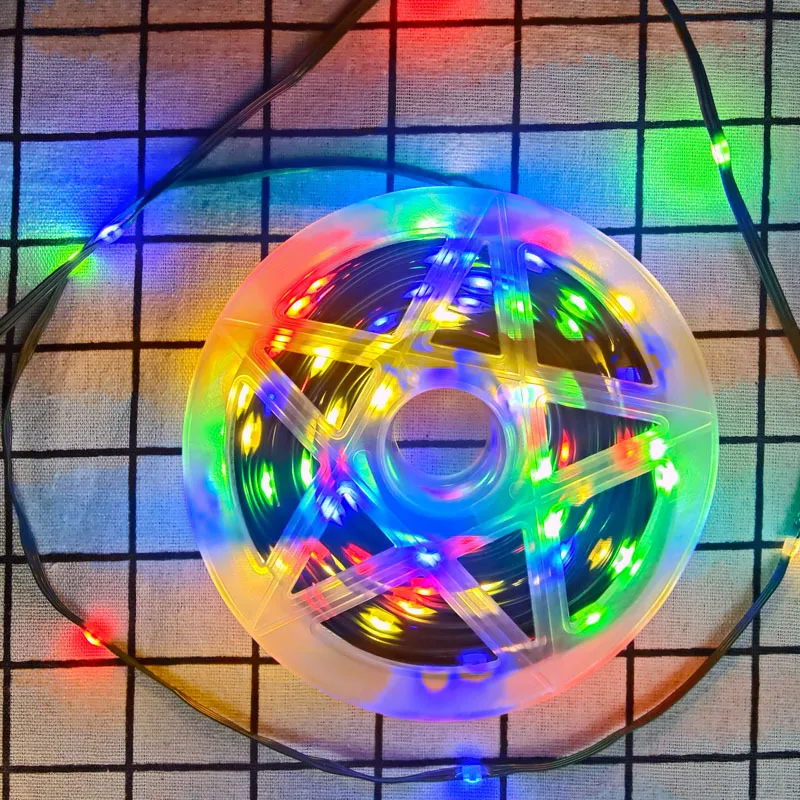 جديد الطاقة الشمسية LED الجلود الحبل مصباح 24 فولت الجهد المنخفض في الهواء الطلق شريط إضاءة مقاوم للماء جو سلسلة أضواء الزخرفية #3