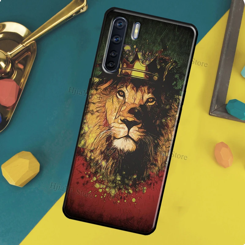 Rasta Lion Reggae Bob Marleys Case For OPPO A96 A76 A16 A94 A74 A54 A77 A17 A16 A52 A72 A91 A93 A5 A9 A31 A53 A57s Cover